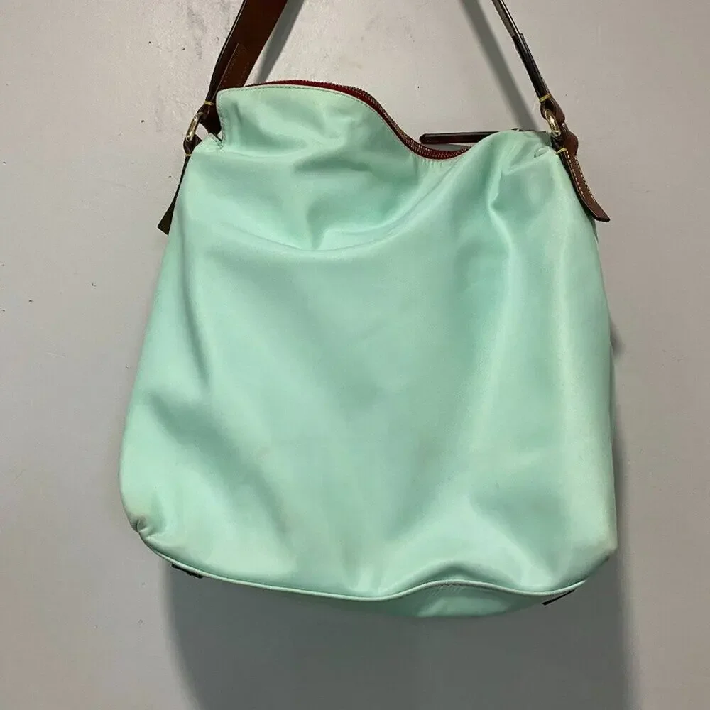 Dooney & Bourke Wayfarer Camden Nylon Zip Hobo Bag Teal